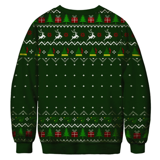 Men's And Women's Fashion Casual Christmas Digital Print Sweatshirt