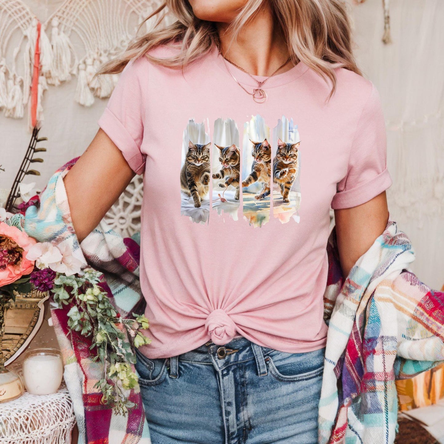 Cat Lovers Unisex Heavy Cotton Tee | Cute Cat Graphic Tee, Animal Lover Gift, Cozy Apparel, Birthday T-Shirt, Fun Everyday Wear