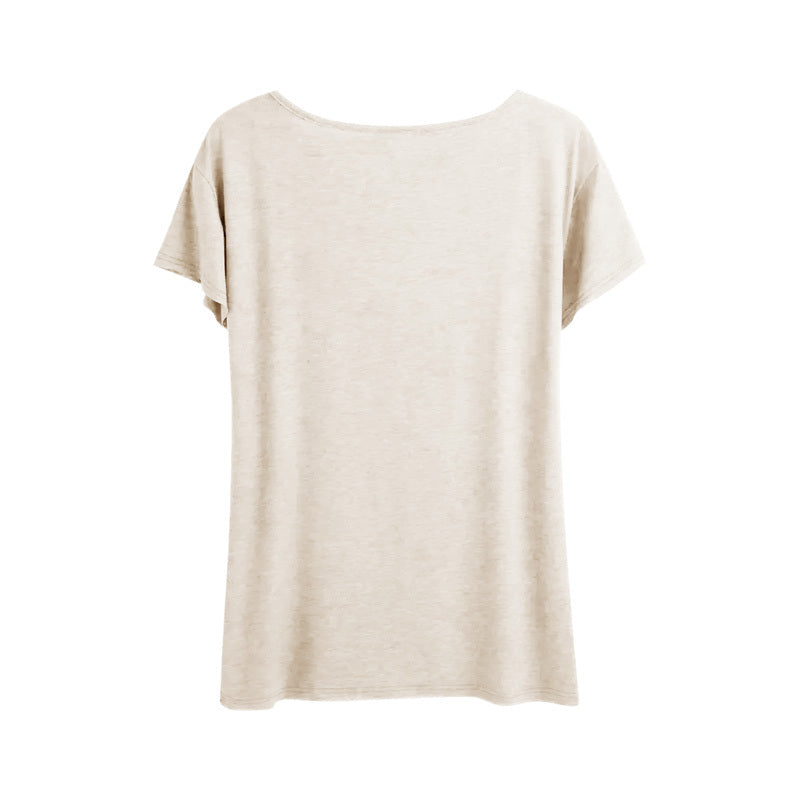 Women's Round Neck Cute Stationery Print T-Shirt Casual Summer Graphic Tee