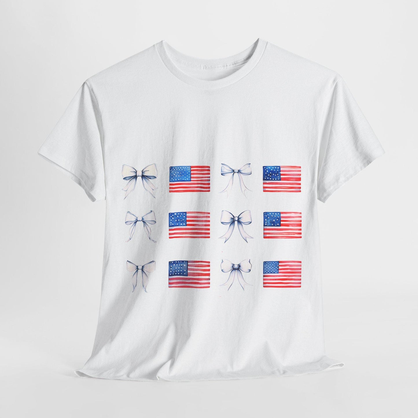 Patriotic Dragonfly T-Shirt - Unisex Heavy Cotton Tee, USA Flag Design, Independence Day, Summer BBQ, Casual Wear, Gifts for Him/Her