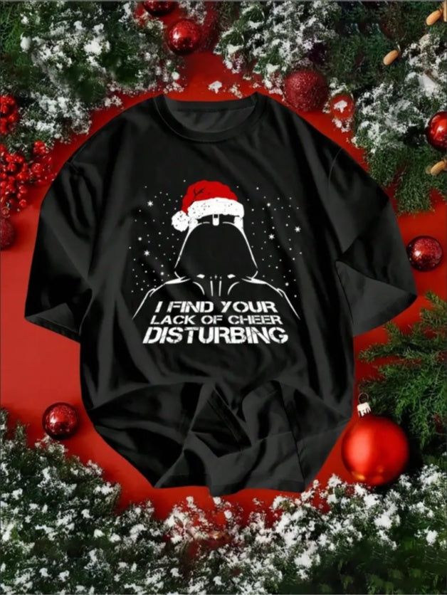 Men'S Christmas Slogan T-Shirt,  Crew Neck, Short Sleeve, Loose Fit, Street Style, Slight Stretch, Non-Woven Fabric, Festive Costume Tee