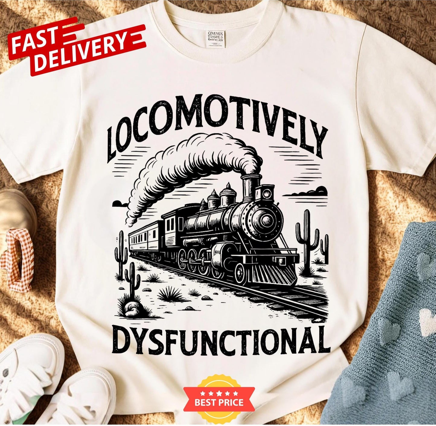 Railroad humor shirt, limited edition train tee, sarcastic vintage design unisex t-shirt for classic train lovers