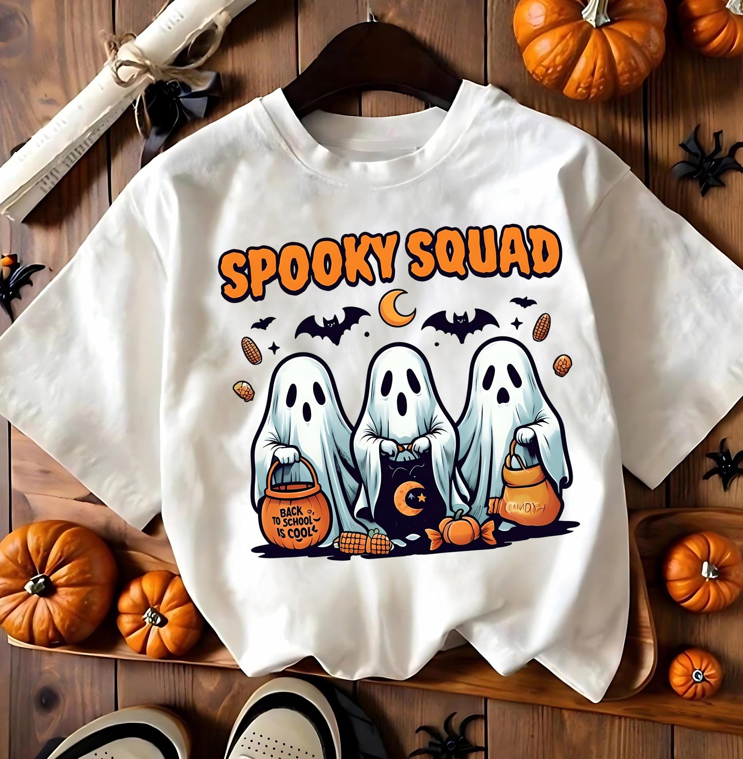Spooky Squad TShirt Group Halloween Shirt for Friends Best Friend Spooky Gift Matching Horror Tee Funny Ghost Crew Apparel for Spooky Season