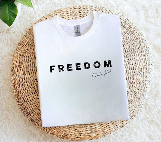 Charlie Kirk Freedom T-Shirt,Free Speech American Values ​​Graphic, Statement Tee,Pro Liberty Quote Shirt