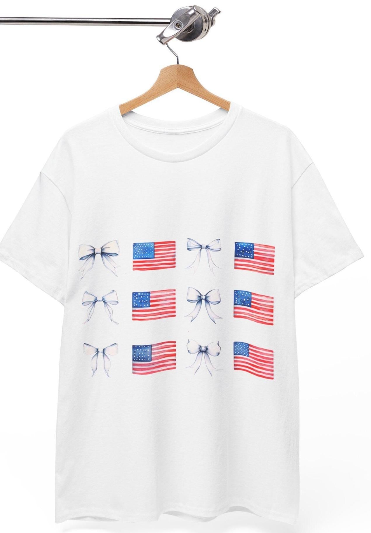 Patriotic Dragonfly T-Shirt - Unisex Heavy Cotton Tee, USA Flag Design, Independence Day, Summer BBQ, Casual Wear, Gifts for Him/Her