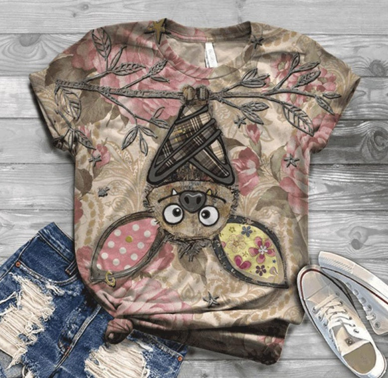 Halloween Retro Print T-shirt With The Same Style For Men And Women