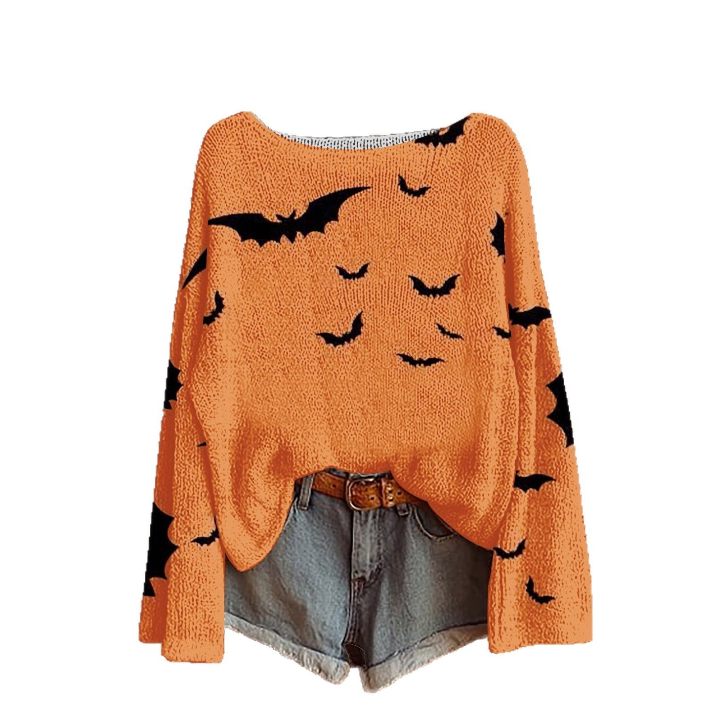 Halloween Printed Loose Long Sleeves Sweater