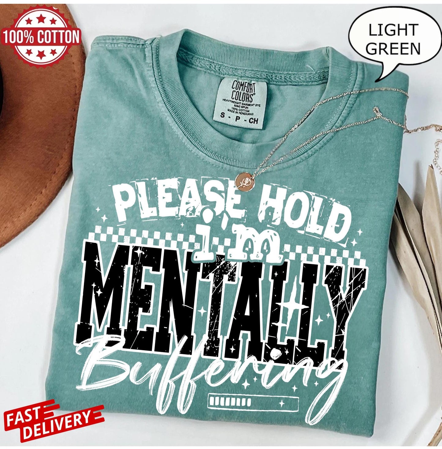 Overthinking buffering shirt, introvert unisex oversized tee with sarcastic brain quote for mental lag days, stress relief and soft style