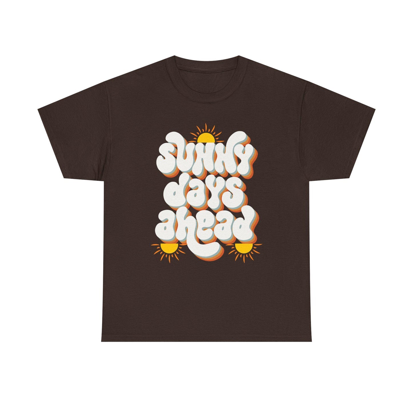 Sunny Days Ahead Unisex Heavy Cotton Tee, Graphic T-Shirt, Summer Vibes Shirt, Casual Wear, Gift for Friends, Positive Quote Tee