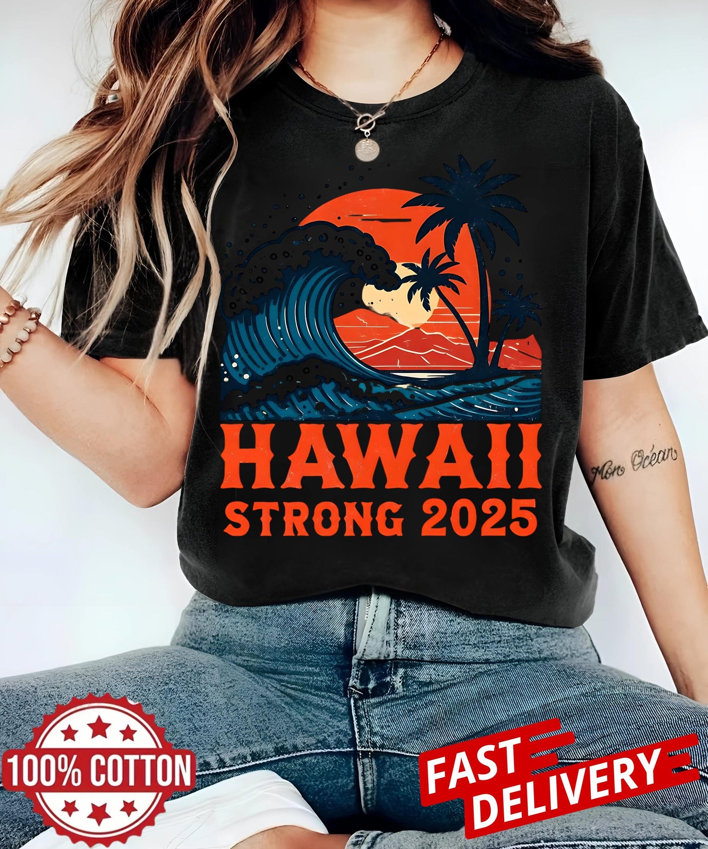 Support Hawaii with this Hawaii Strong 2025 Shirt stand tall after the tsunami, wear hope, and honor those who survived with pride