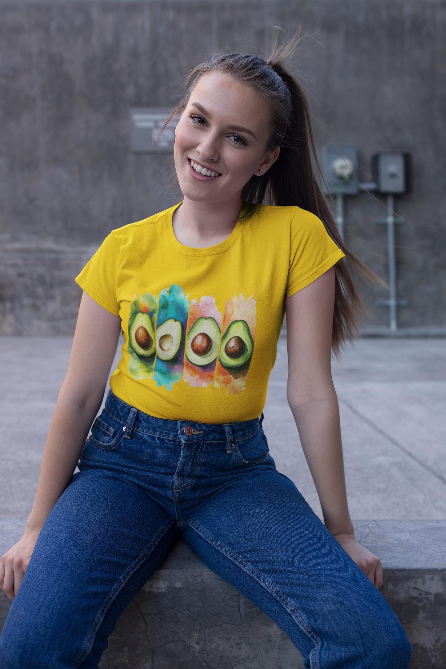 Colorful Avocado Unisex Cotton Tee, Trendy Fruit Shirt, Casual Wear, Gift for Foodies, Summer Vibes, Eco-Friendly Apparel for Nutrition Gift