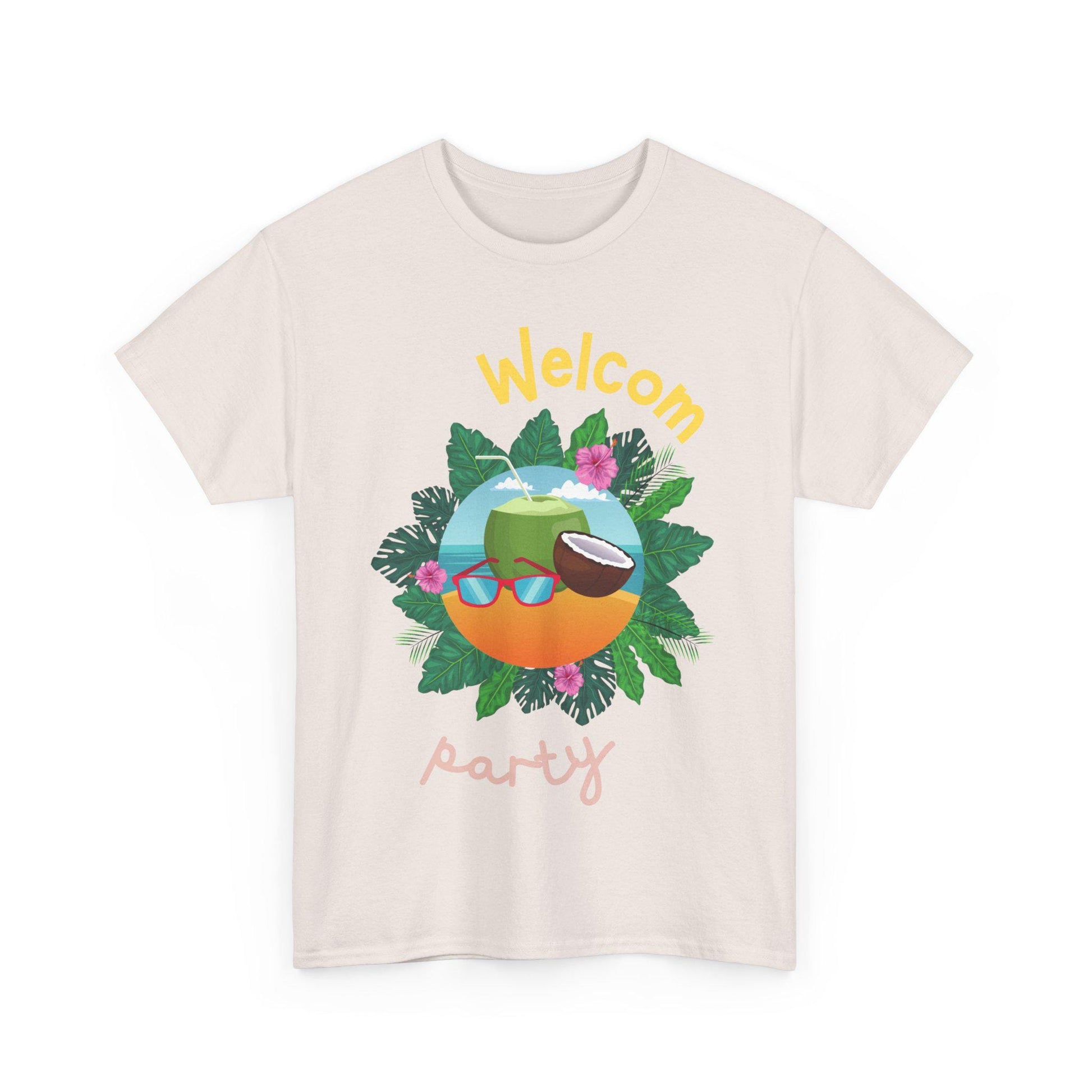 Welcome Party Unisex Heavy Cotton Tee, Tropical Summer Shirt, Casual Party Attire, Fun Outdoor Celebration Shirt, Vacation Tee, Beach [...]