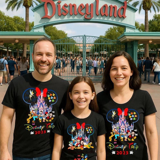 Personalized Disney Trip Shirts, Disneyland Shirts, Disney Vacation T-shirt, Disney Family Matching Shirt, Magical Castle Shirt, Disneyworld