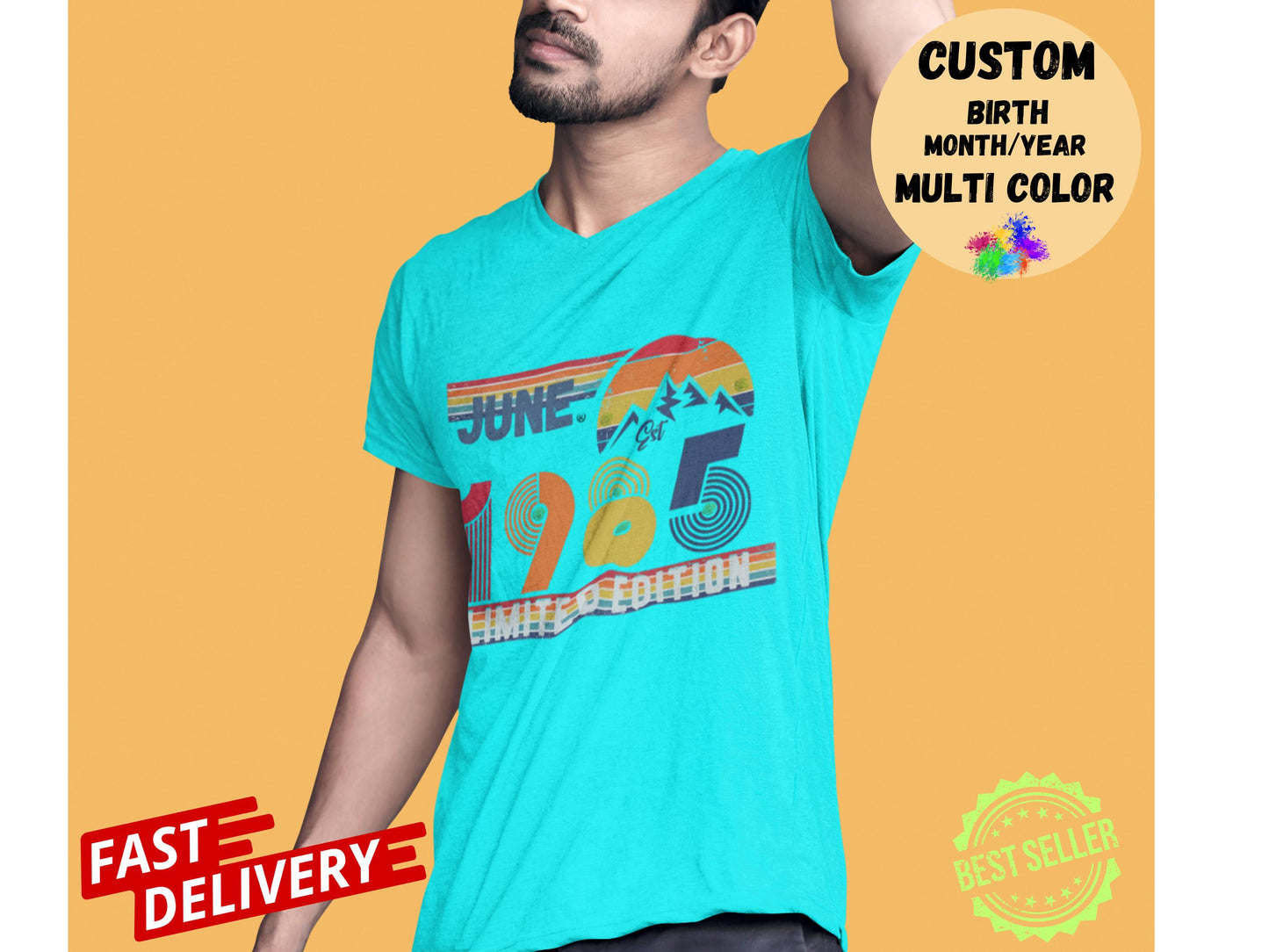 50th Birthday Retro Shirt, 1975 Birthday Sweatshirt Gift, 50 Years Bday Number Hoodie for Women / Men, Fifties Bday Tee For Wife Or Husband