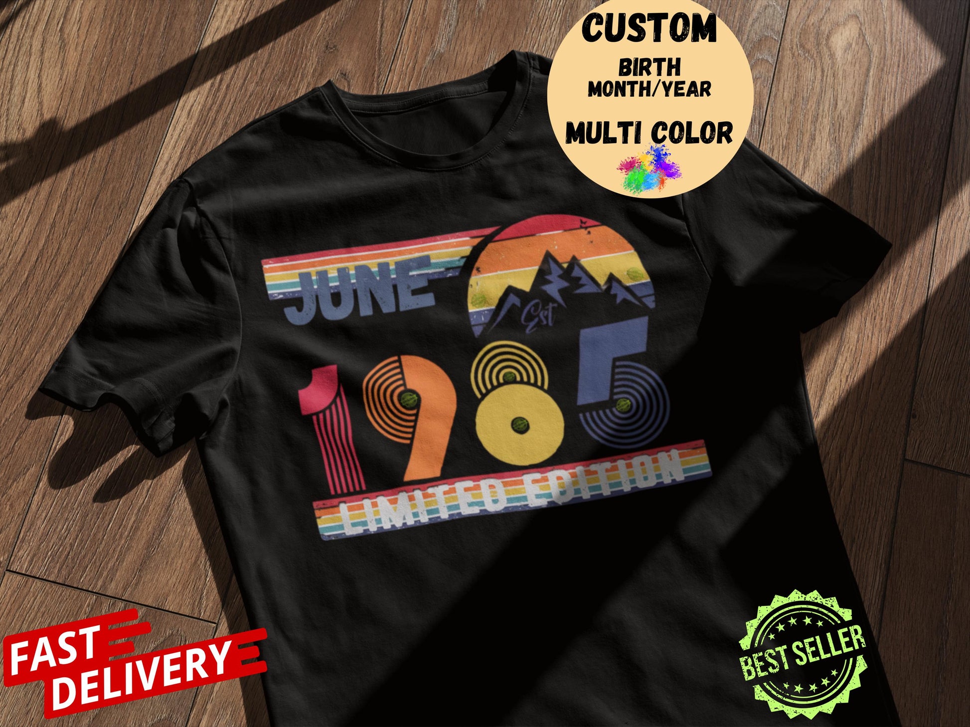 50th Birthday Retro Shirt, 1975 Birthday Sweatshirt Gift, 50 Years Bday Number Hoodie for Women / Men, Fifties Bday Tee For Wife Or Husband