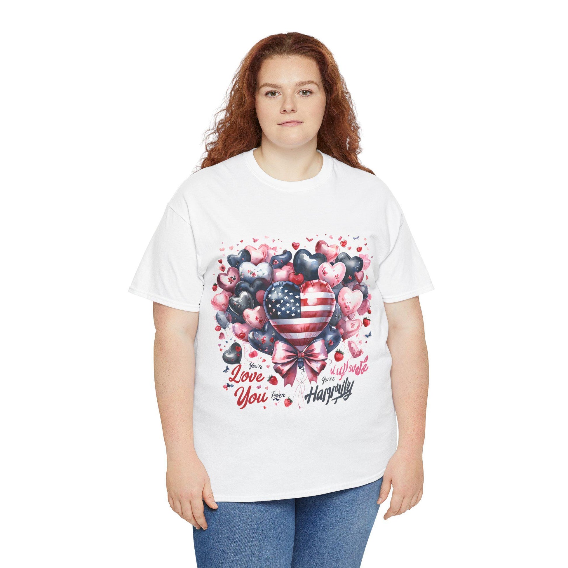 Heart Shape and Love Quotes Balloons T-Shirt, Cute Romantic Graphic Tee, Couples Gift Apparel, Italian Love Sentiments Shirt, Valentine's