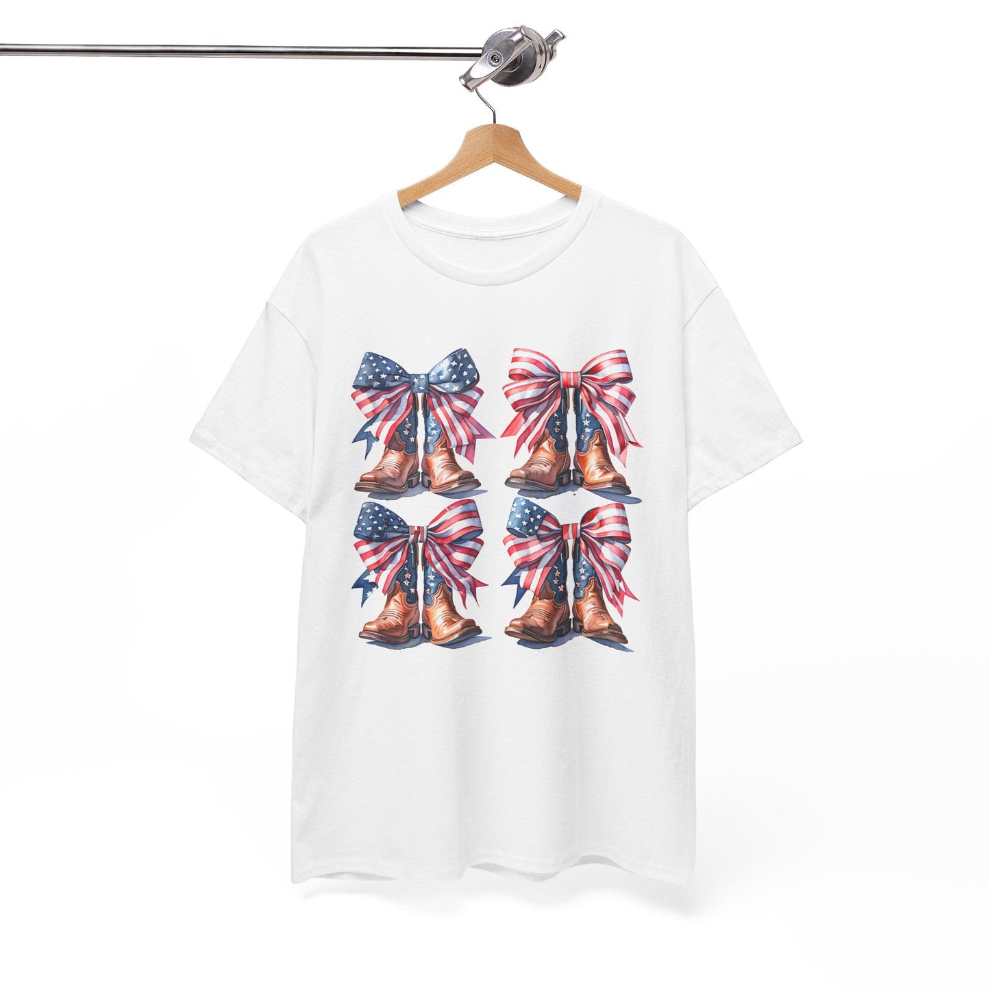 Patriotic Country Boots Tee, Summer BBQ Shirt, Independence Day Outfit, Casual Everyday Wear, Memorial Day Fashion