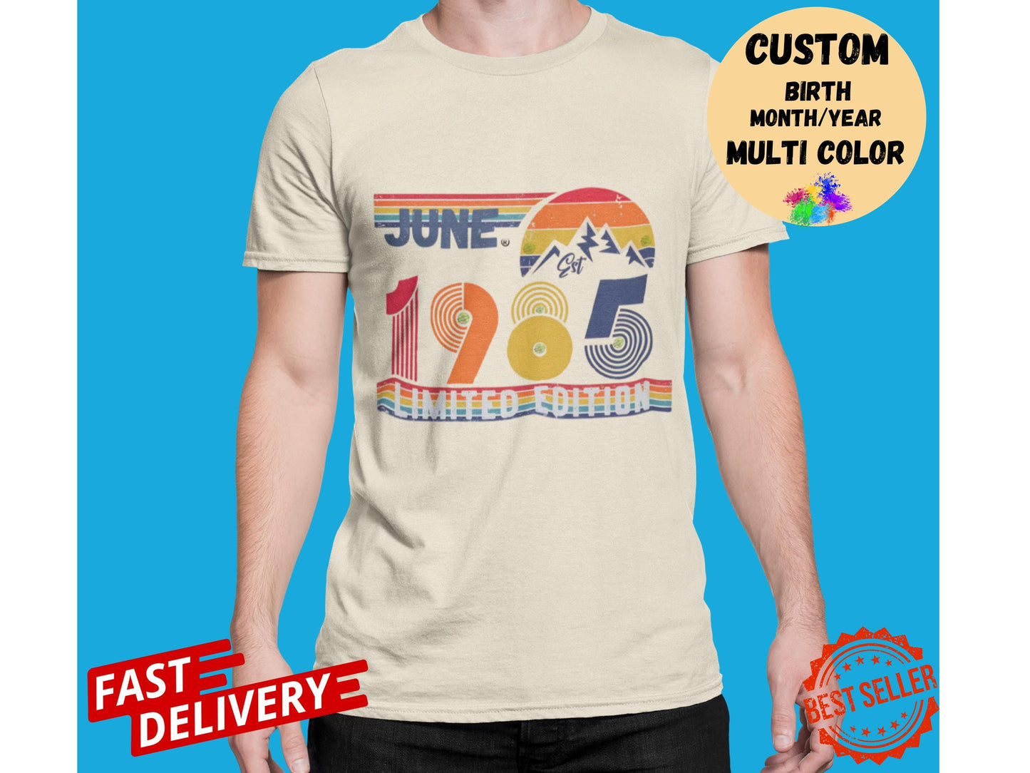 50th Birthday Retro Shirt, 1975 Birthday Sweatshirt Gift, 50 Years Bday Number Hoodie for Women / Men, Fifties Bday Tee For Wife Or Husband