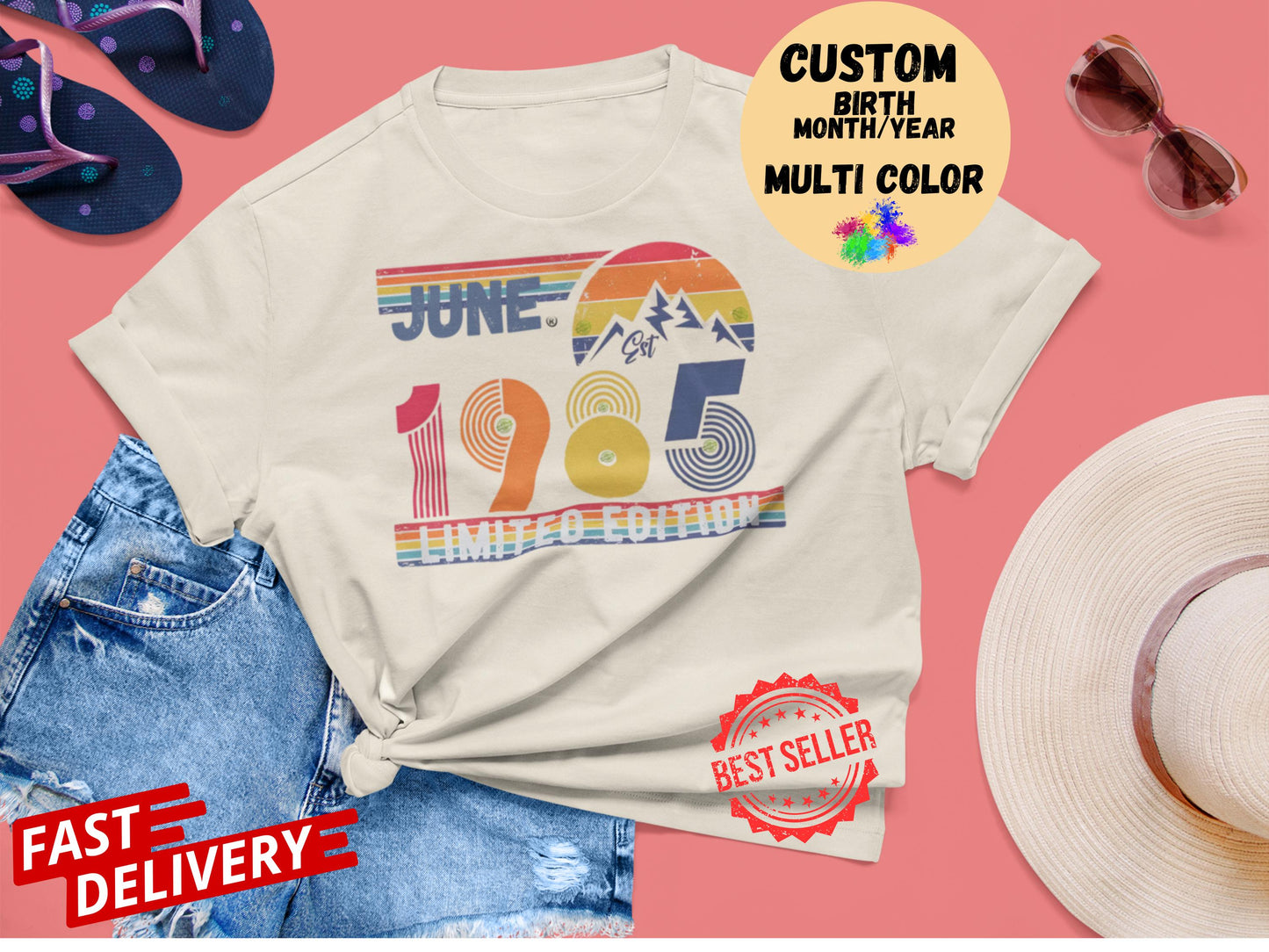 40th Birthday Retro Shirt, 1985 Birthday Sweatshirt Gift, 40 Years Bday Number Hoodie for Women / Men, Forties Bday Tee For Wife Or Husband