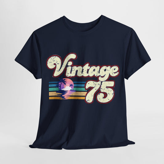 Retro Vintage 75 Tee, Unisex Graphic Shirt, Summer Vibes T-Shirt, Casual Wear, Gift Idea for Retro Lovers