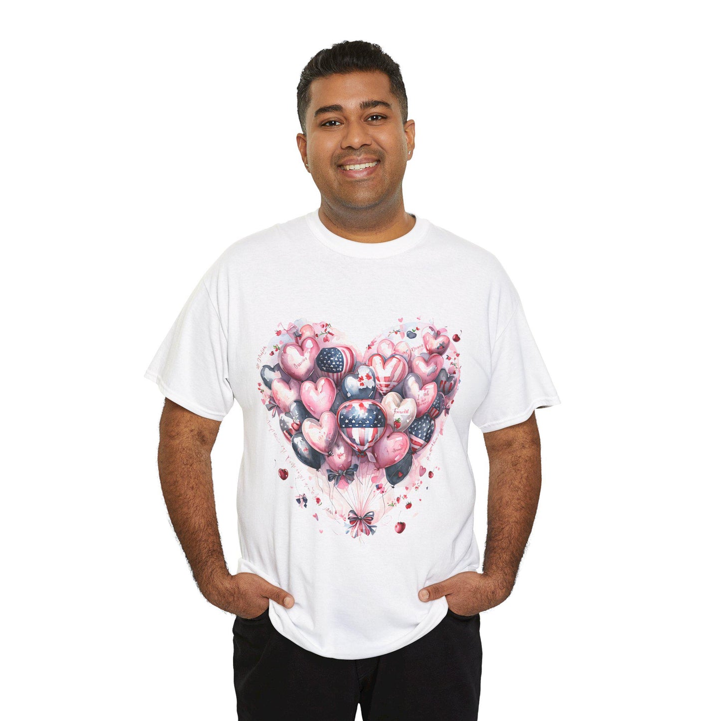 Romantic Heart Design Tee for Everyday Love, Cute Gift for Him or Her, Valentine's Day, Anniversary, Casual Wear, Comfortable Unisex T-Shirt