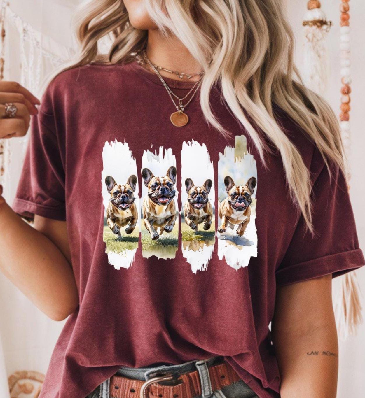French Bulldog Lovers T Shirt Cute Dog Graphic Tee Pet Lover Gift Animal Lovers Apparel Casual Fashion Top For Men Women Unisex