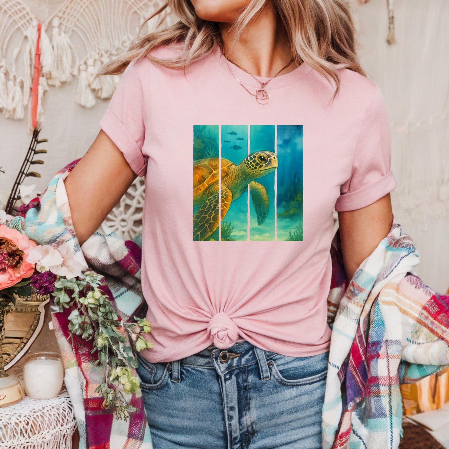 Sea Turtle Unisex Heavy Cotton Tee, Ocean Lover Gift, Eco-Friendly T-Shirt, Sea Life Apparel, Beach Vacation Outfit, Gift for Turtle Lovers