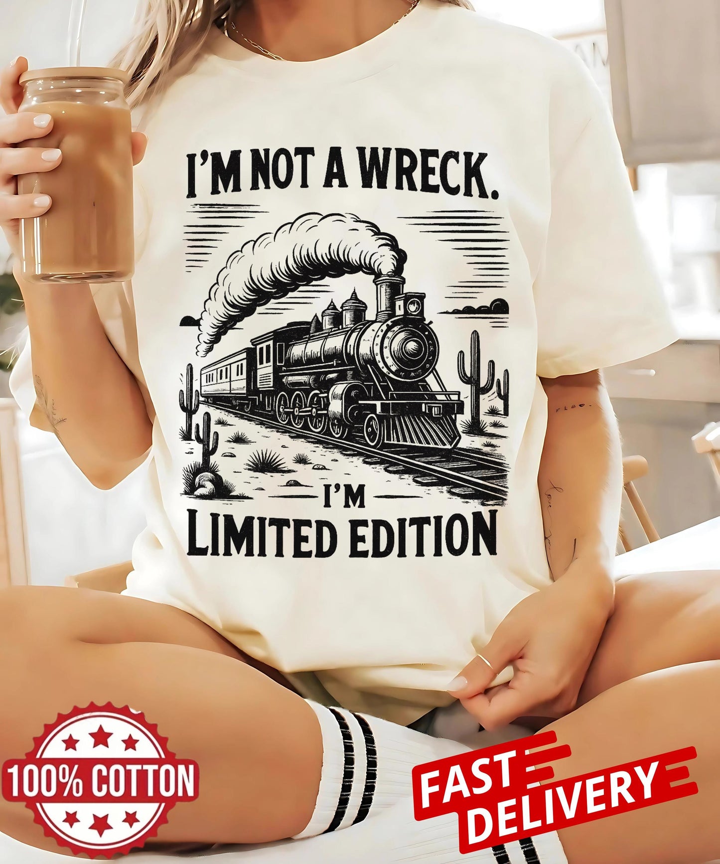 Limited edition train humor tee, vintage funny railroad shirt for men women, sarcastic quote oversized t-shirt