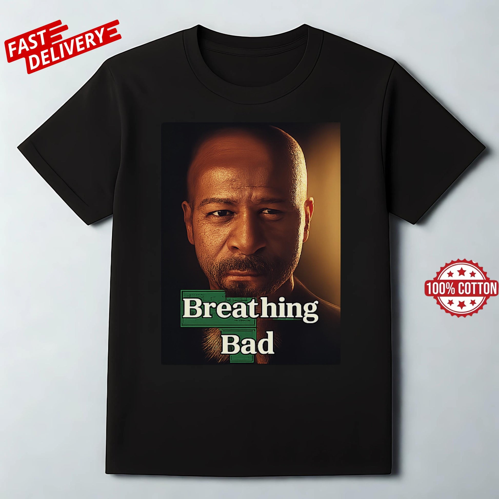 Breathing Bad T-Shirt for Bald Men – Funny Meme Shirt,Bold Graphic Tee,Breaking Bad Parody,Gift for Him,Unisex Cotton Shirt,Humorous Apparel