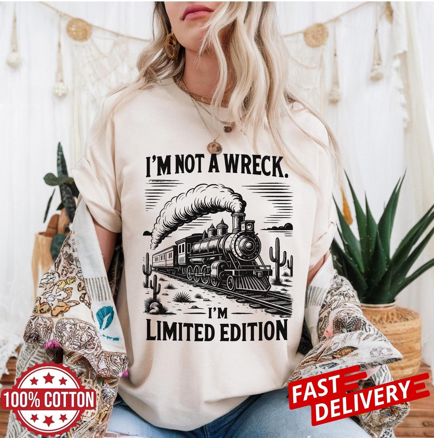 Limited edition train humor tee, vintage funny railroad shirt for men women, sarcastic quote oversized t-shirt