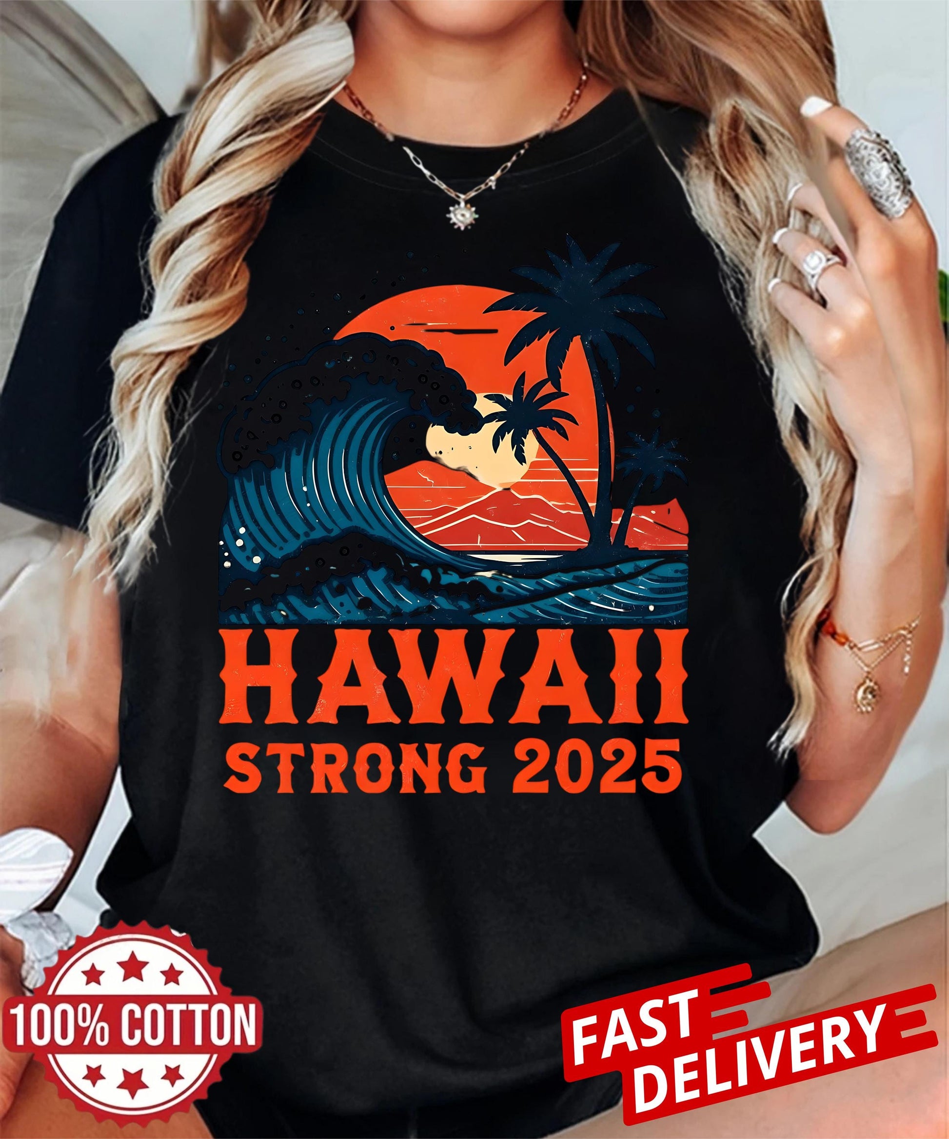 Support Hawaii with this Hawaii Strong 2025 Shirt stand tall after the tsunami, wear hope, and honor those who survived with pride