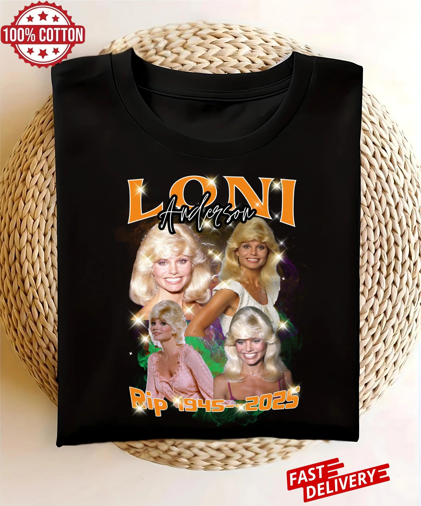 Vintage shirt Loni Anderson RIP 1945–2025 Tribute Tee | Celebrity Tribute Bootleg Shirt | WKRP in Retro Cincinnati 80s Memorial T‑Shirt