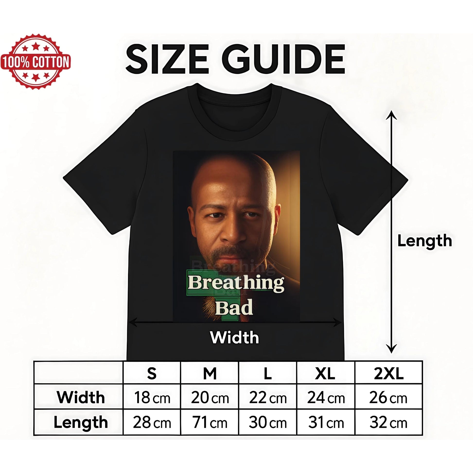 Breathing Bad T-Shirt for Bald Men – Funny Meme Shirt,Bold Graphic Tee,Breaking Bad Parody,Gift for Him,Unisex Cotton Shirt,Humorous Apparel