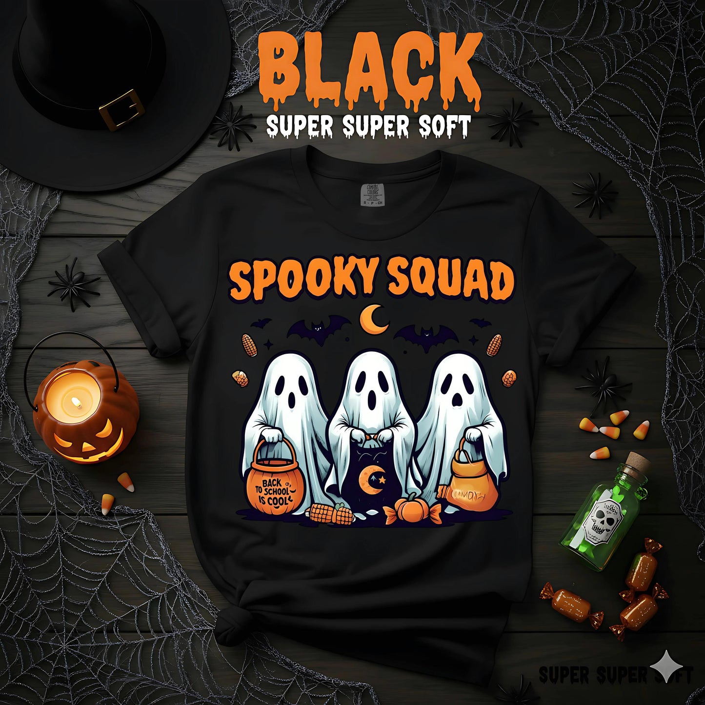Spooky Squad TShirt Group Halloween Shirt for Friends Best Friend Spooky Gift Matching Horror Tee Funny Ghost Crew Apparel for Spooky Season