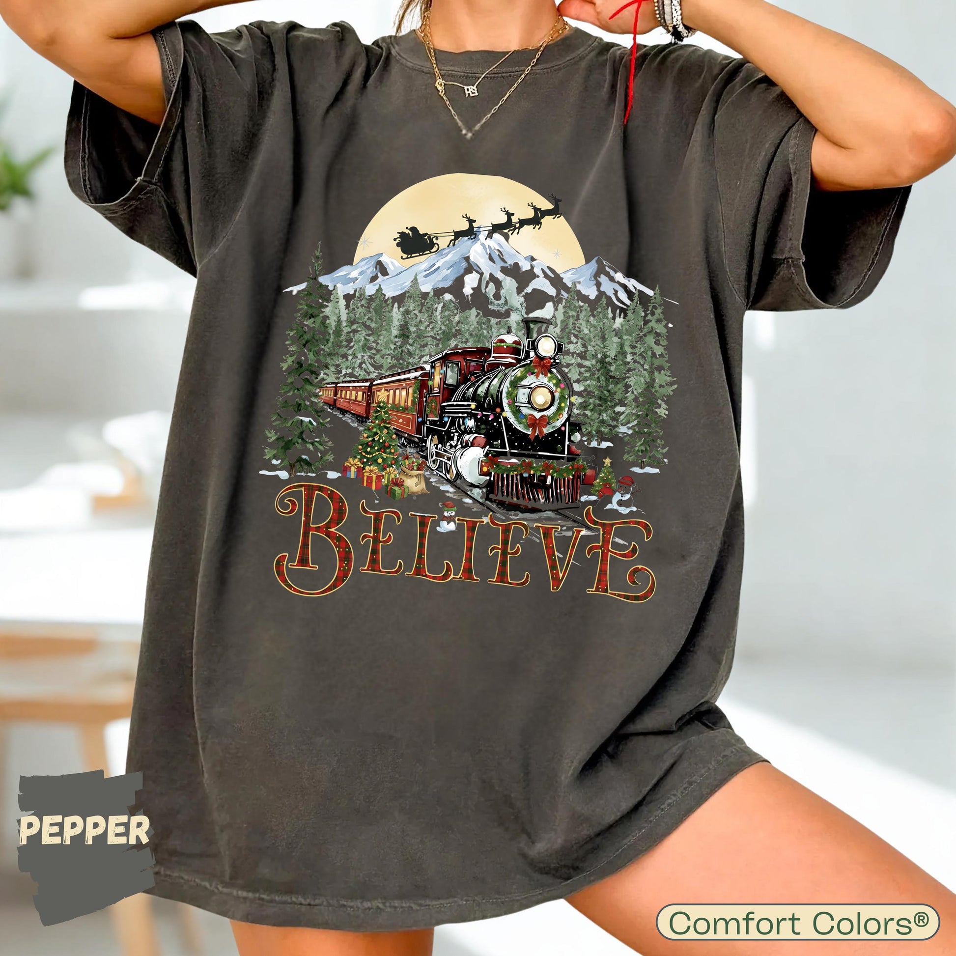 Polar Express T-shirt, Believe in Christmas Sweatshirt, Holiday Gift Ideas, All Aboard Hoodie Xmas, Merry Christmas Tee