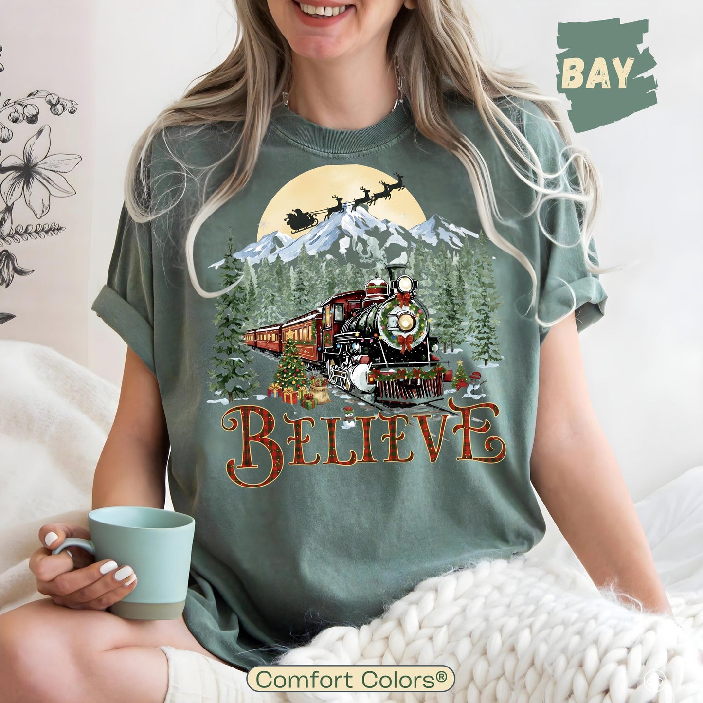 Believe in Christmas Sweatshirt, Polar Express T-shirt, Holiday Gift Ideas, Merry Christmas Tee, Aboard Hoodie Xmas