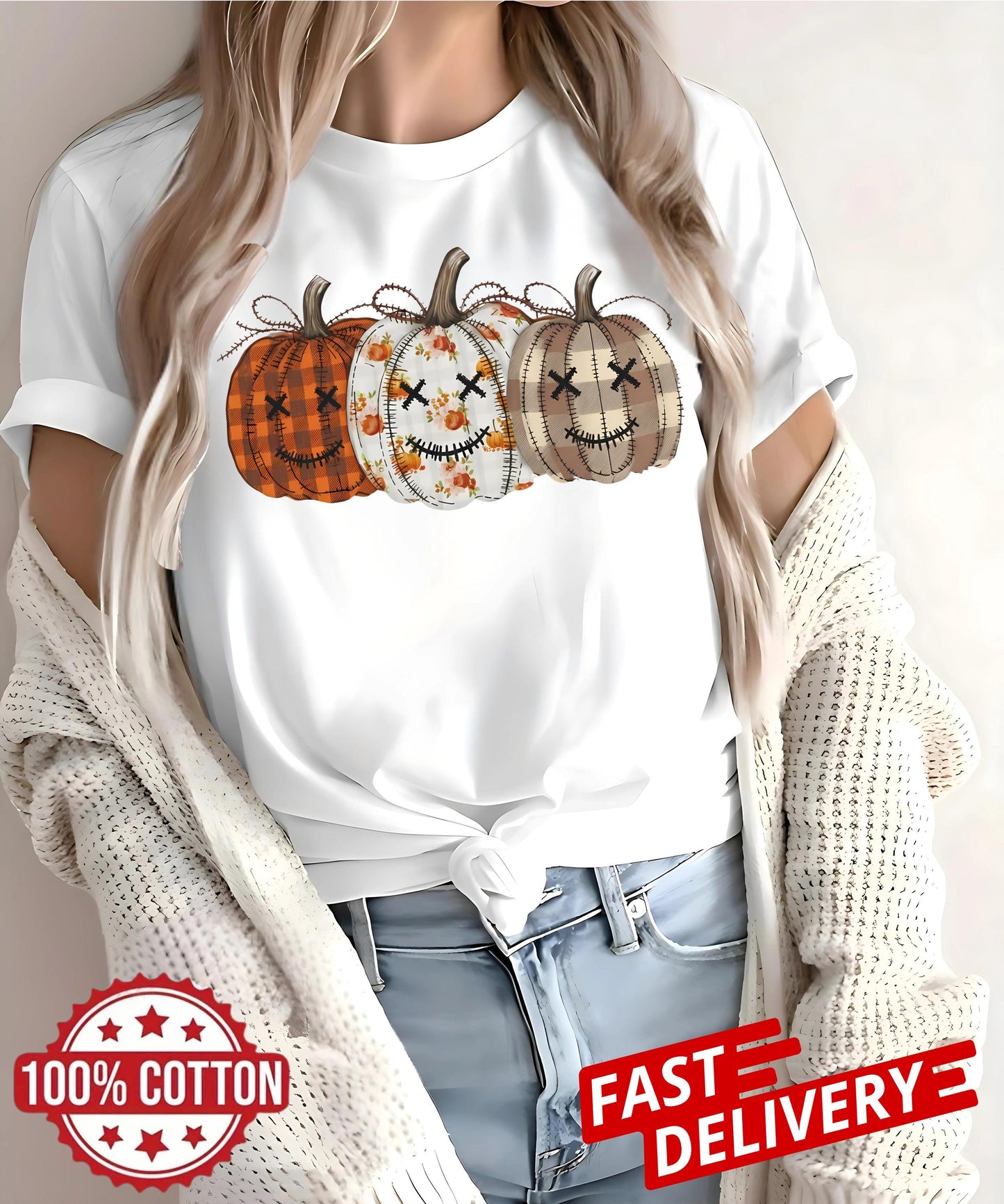 Fall Pumpkin T Shirt, Comfort Colors Autumn Tee, Thanksgiving Graphic Top, Cozy Vintage Cotton Shirt, Retro Checkered Pumpkin Outfit