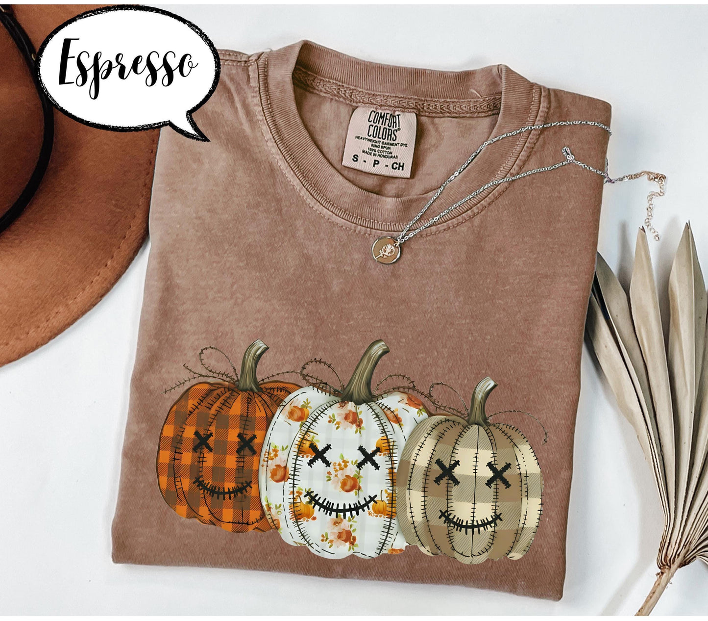 Fall Pumpkin T Shirt, Comfort Colors Autumn Tee, Thanksgiving Graphic Top, Cozy Vintage Cotton Shirt, Retro Checkered Pumpkin Outfit