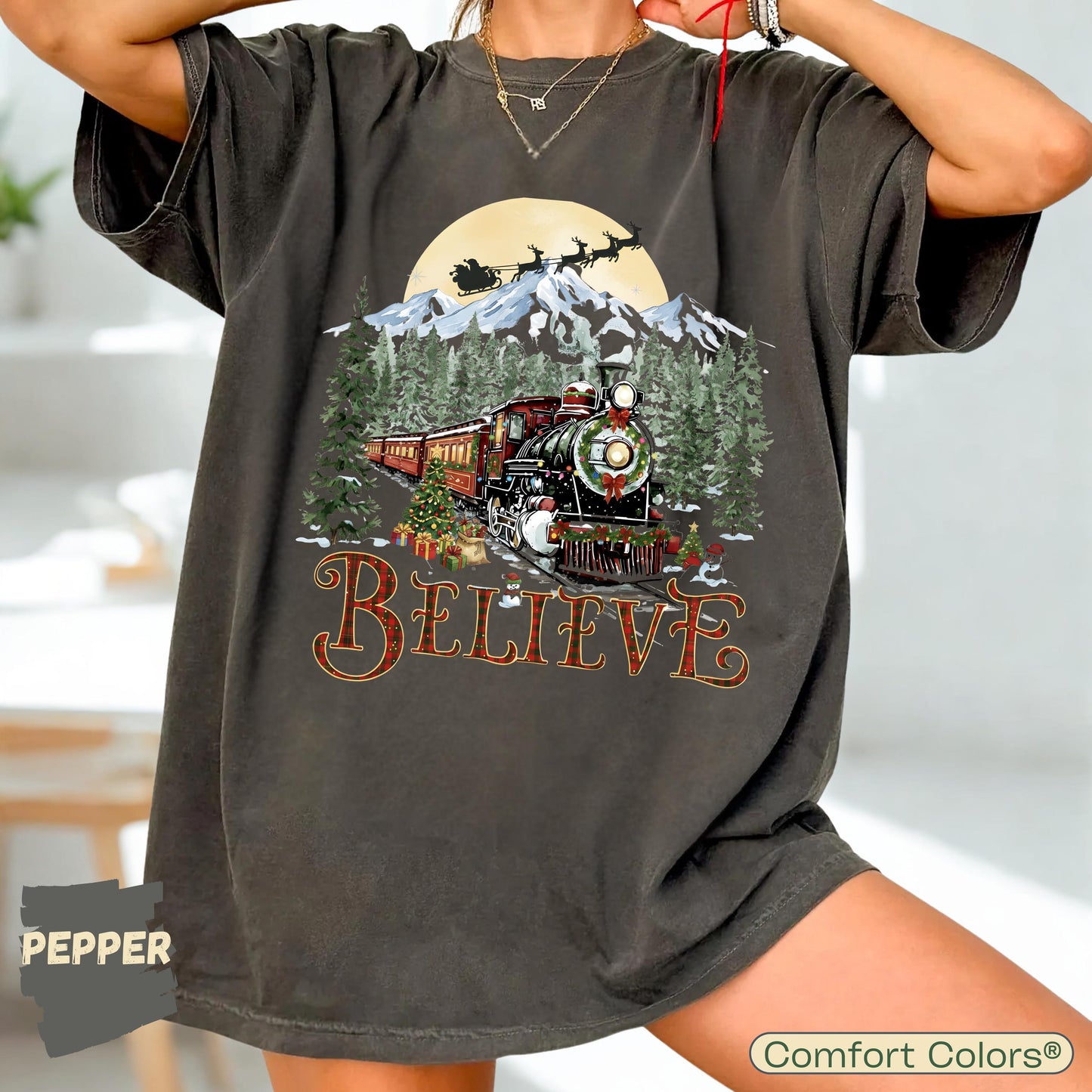 Believe in Christmas Sweatshirt, Polar Express T-shirt, Holiday Gift Ideas, Merry Christmas Tee, Aboard Hoodie Xmas