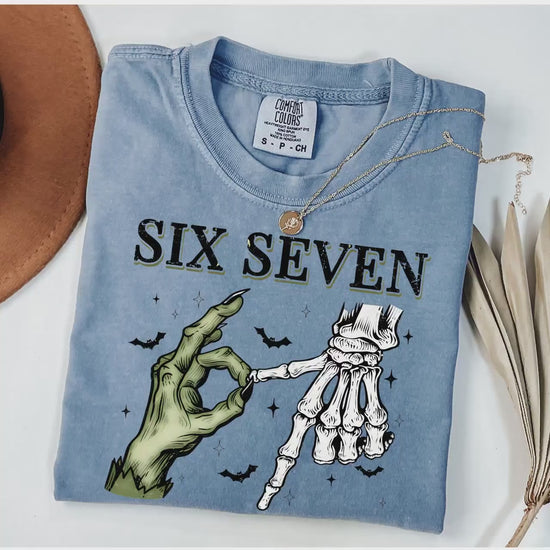 Six Seven Meme Halloween Shirt: Comfort Colors Funny Tee