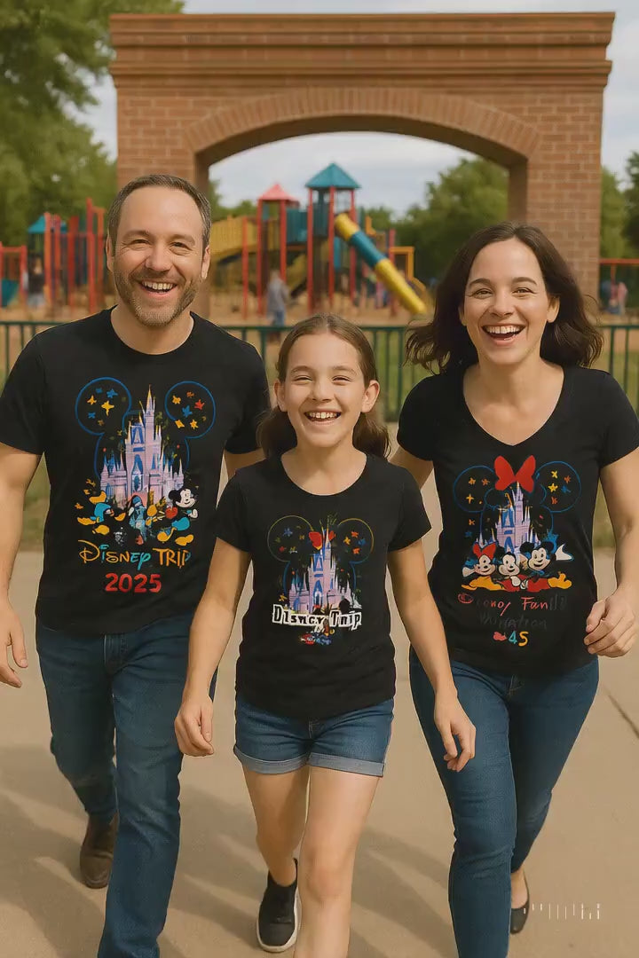 Personalized Disney Trip Shirts, Disneyland Shirts, Disney Vacation T-shirt, Disney Family Matching Shirt, Magical Castle Shirt, Disneyworld